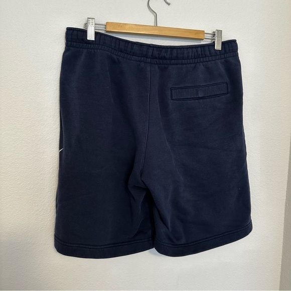 Nike Club Fleece Explosive Shorts Dark Navy White Swoosh Size Medium Men’s - Picture 6 of 9
